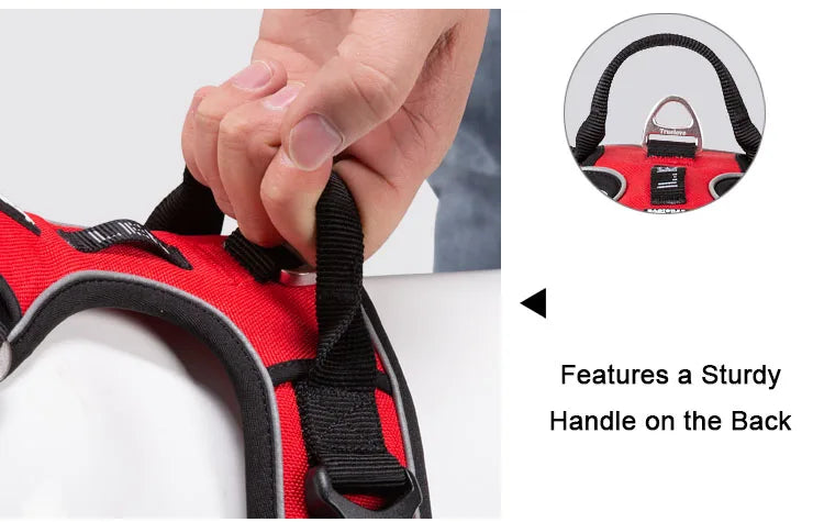 Truelove Pet Reflective Nylon Dog Harness No Pull Adjustable Medium Large Naughty Dog Vest Safety Vehicular Lead Walking Running