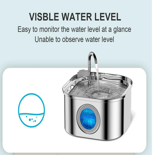 3.2L Stainless Steel Cat Water Fountain Automatic Cat Drinker Drinking Fountain For Cats Dogs Pet Water Dispenser Accessories