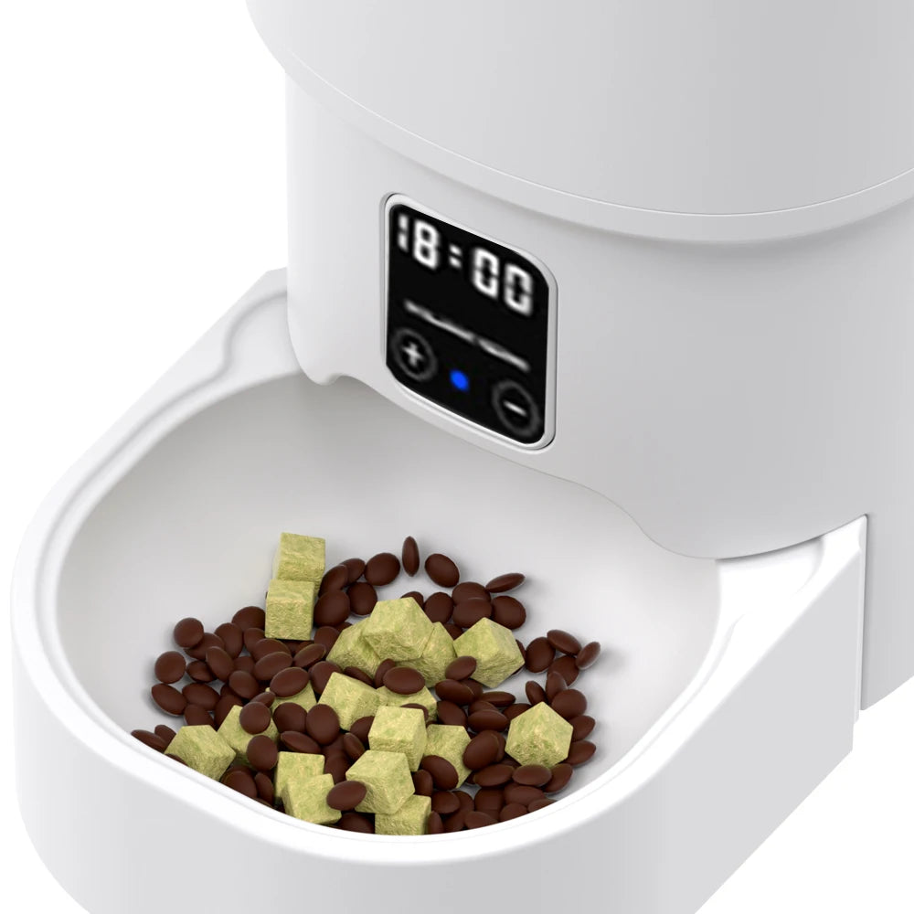 4L Tuya WiFi large capacity smart cat feeder, can set timed and quantitative feeding, suitable for cat and dog pet feeding bowls
