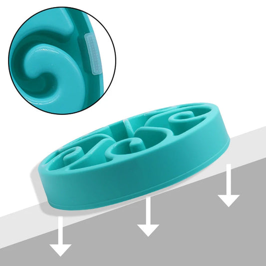 Pet Dog Slow Feeder Bowl Fun Non Slip Slower Food Feeding Dishes Eco Dog food anti tipping Dog Bowl for Medium Small Dogs Puppy